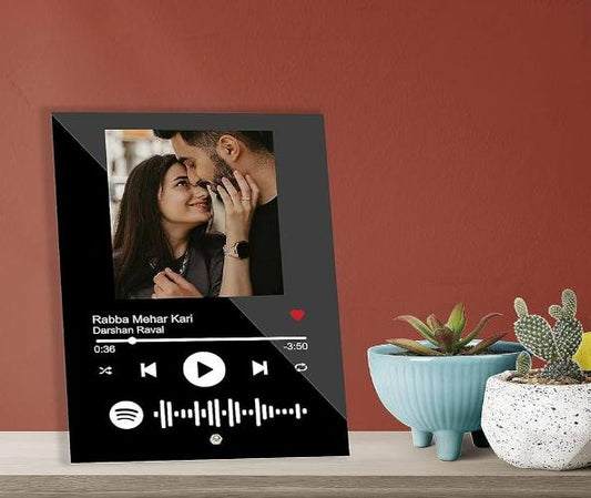 Customized Photo Frame Song Spotify Plaque with Steel Removable Stand