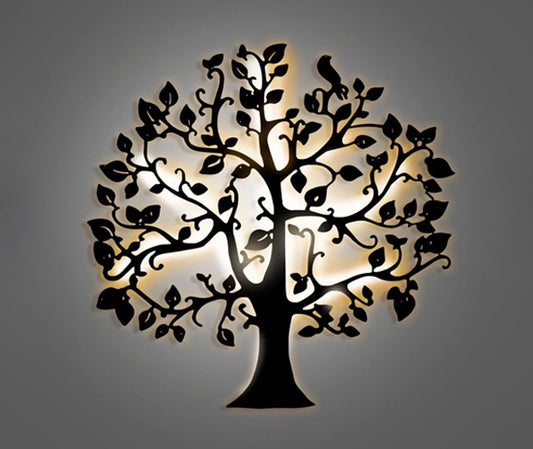 Glowing Tree Backlit wall Art Night Light