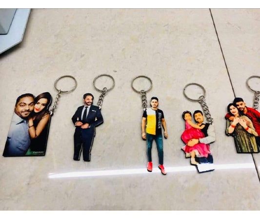 Wooden Cutout Keychain