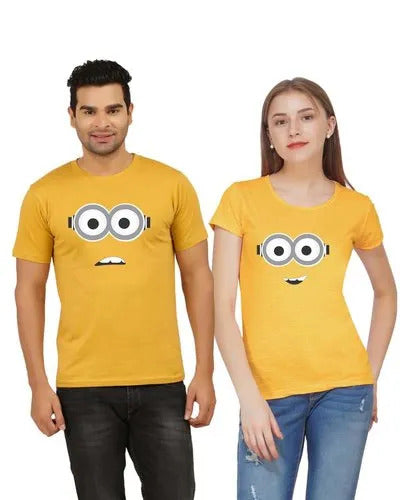 Cotton Minions Printed Yellow Color Half Sleeve