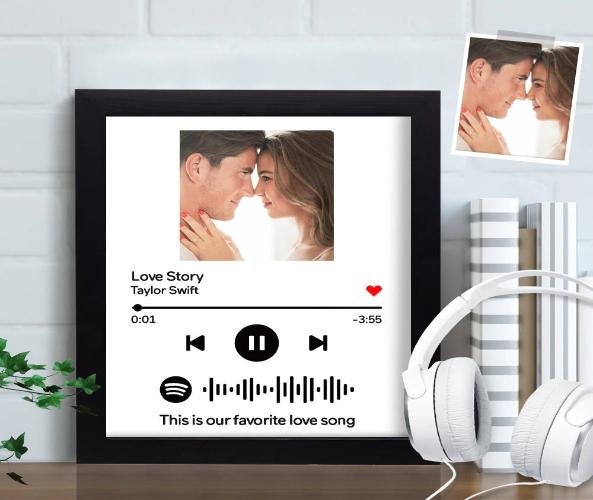 Personalized Spotify Code Photo Plaque Music Sign for Lover family decor