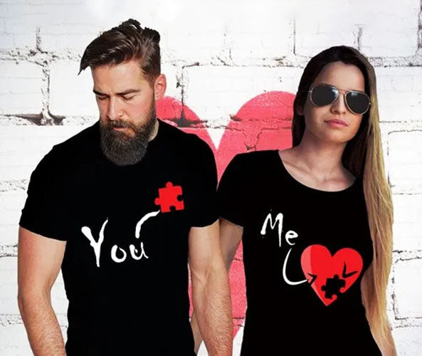 Love Couple T-Shirt Black