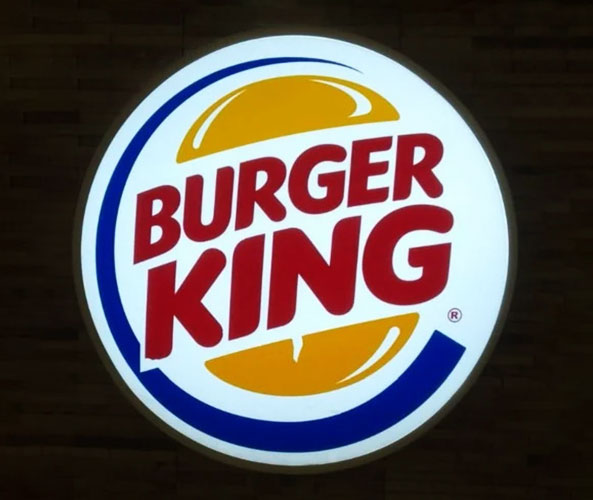 Acrylic Alphabet Burger King LED Sign Board