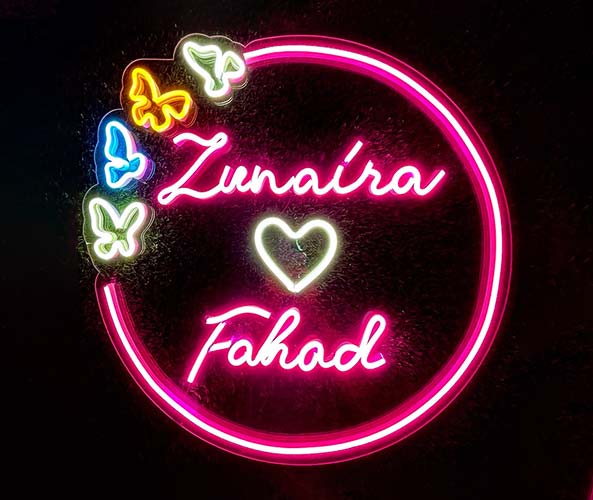 Customized Couple Name Neon Sign