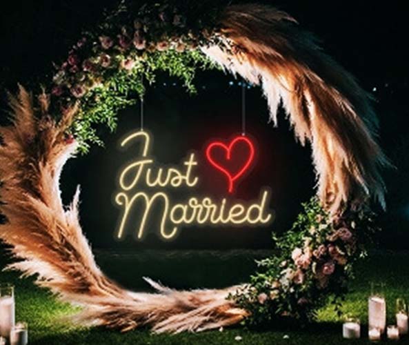 Just Married Neon Sign