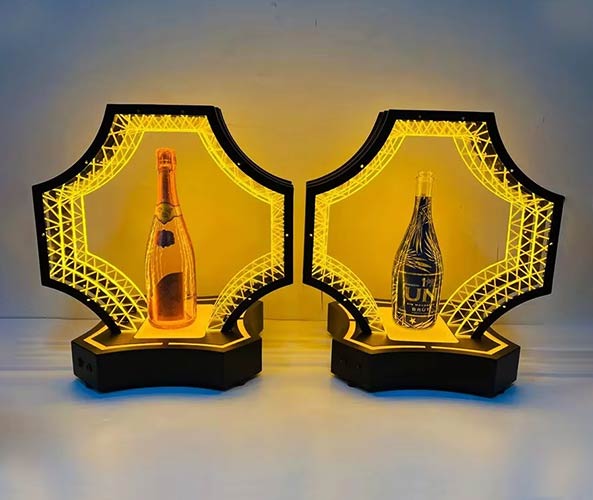 Factory Wholesale Rechargeable Custom Acrylic Led Champagne Gorifier Display