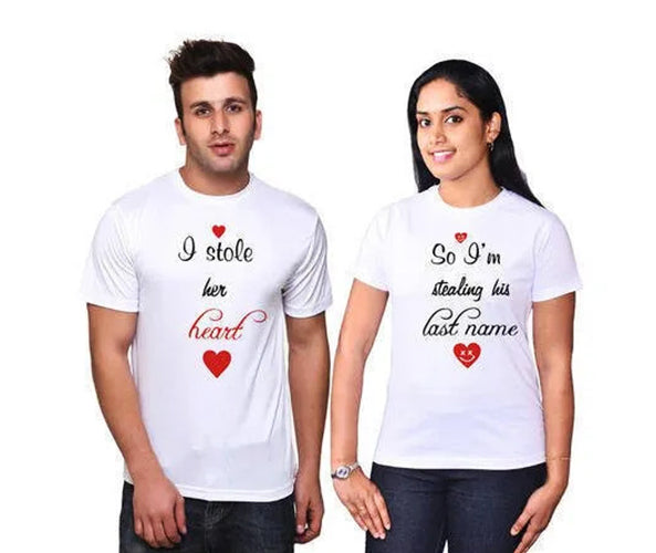 Love Couple T-Shirt White