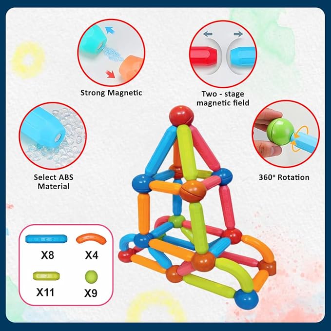 Brainy Kids Magnetic Building Blocks