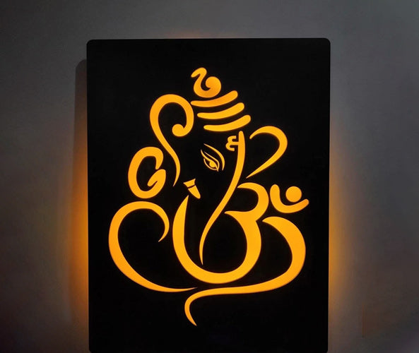 Ganesh Ji Wooden Lamp