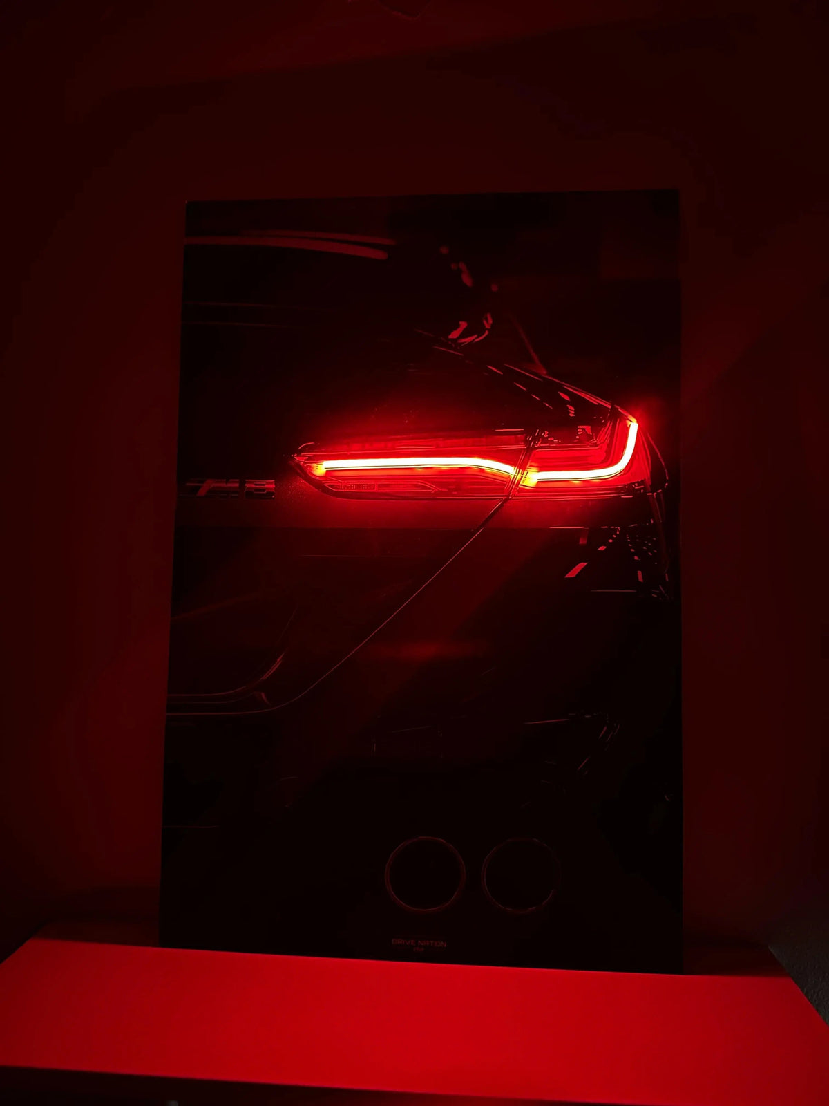 BMW m8 NEON Poster (Red LED) - Essentials Series