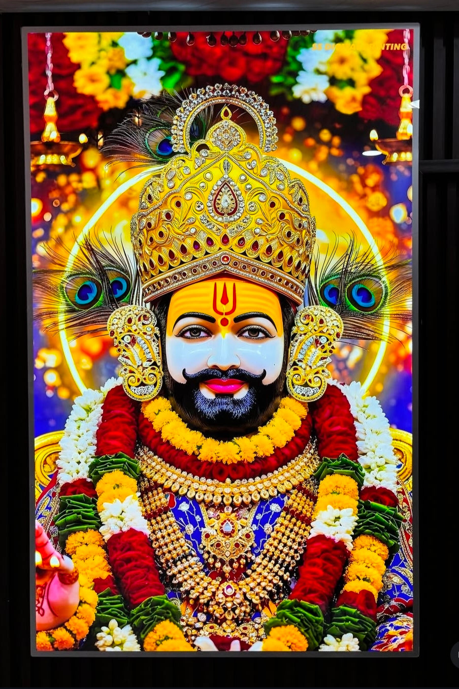 Khatu Shyam Premium Acrylic Glow Light Frame