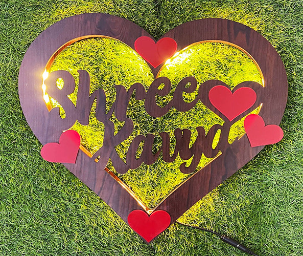 Personalized Custom Wooden Heart Shape