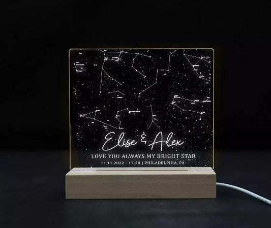 Personalized Acrylic LED Light Table Lamp