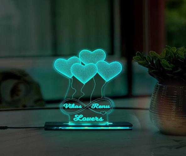 Love ballons 3D acrylic lamp