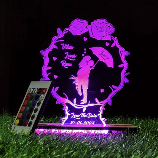 Couple acrylic 3D lamp