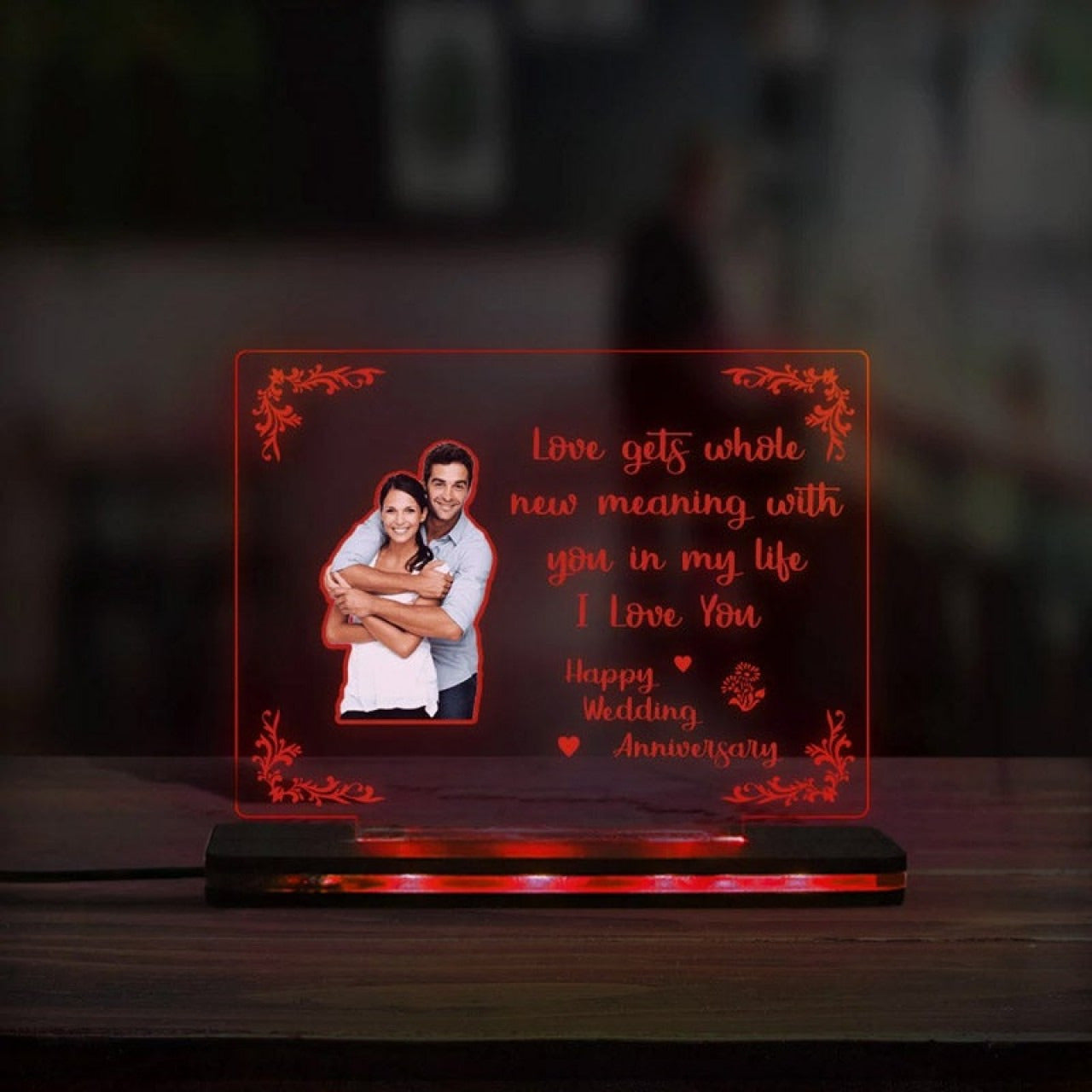 Wedding Anniversary Acrylic 3D Lamp