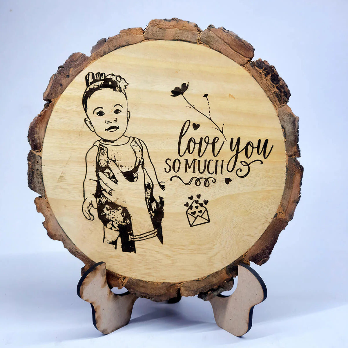 Cutest Baby Wooden Slice Engraved Frame