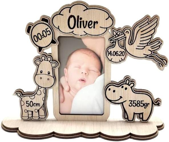 Baby Wooden Photo Frame Newborn Baby Gift New Born