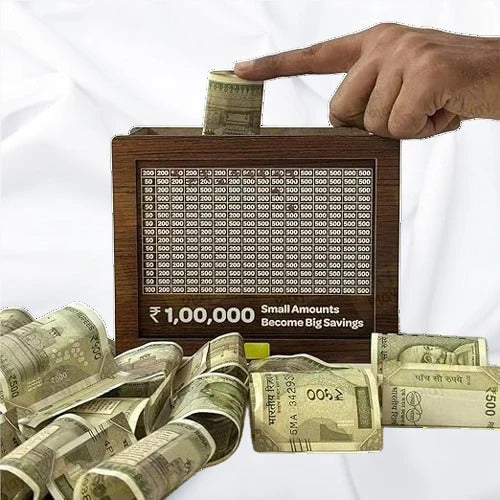 TreasureVault™ Premium Wooden Money Bank