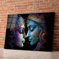 Radha Krishna Glass Wall Art, Tempered Glass Hindu Wall Decor, Wall Hangings, Engagement Gifts, Living Room Art, Wedding Gifts, Glass Print 4