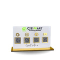 4 QR Black Colour Vertical Standee