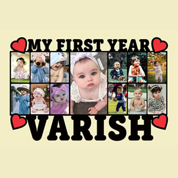 Baby Photo Frame with Name and 15 Photos