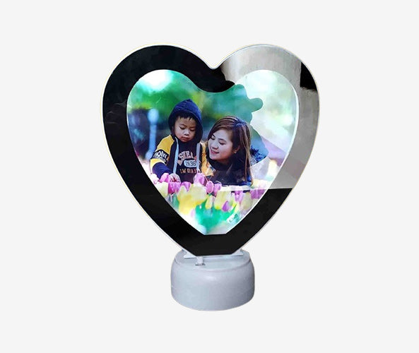 White Heart Shape Magic Mirror