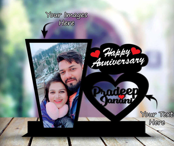 Happy Anniversary Wooden Table Top