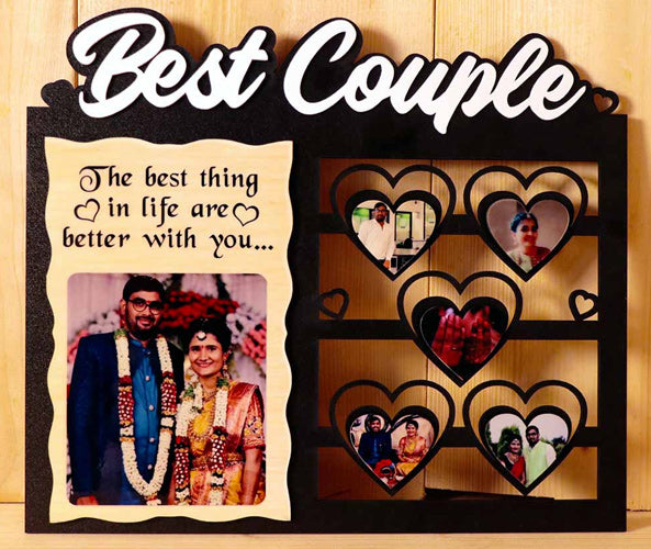 Personalized Best Couple Photo Wooden Table Top