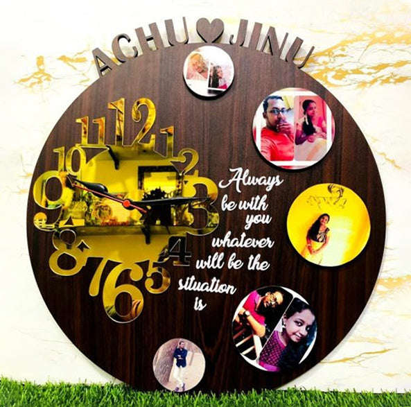 Sublimation Golden Wall Clock