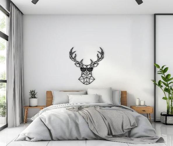 Beautiful Wooden Deer Wall Art Home Decor