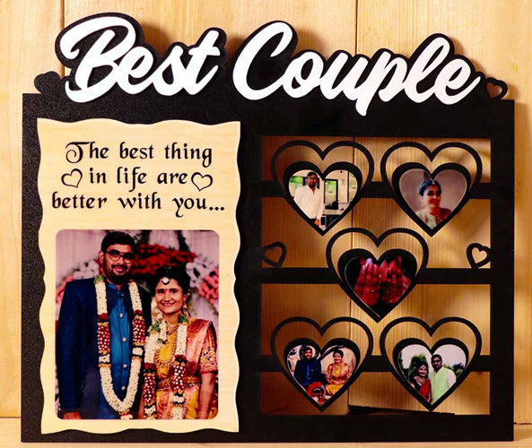 Personalized Best Couple Photo Wooden Table Top