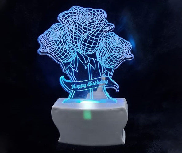 Seven Color Acrylic 3d Illusion Led Night Lamp