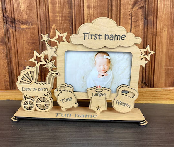 Personalize Birth Stat Picture Frame