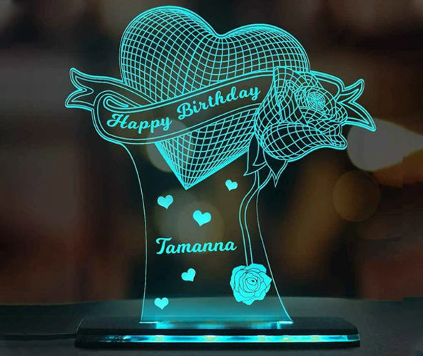 Acrylic LED Happy Birthday Lamp