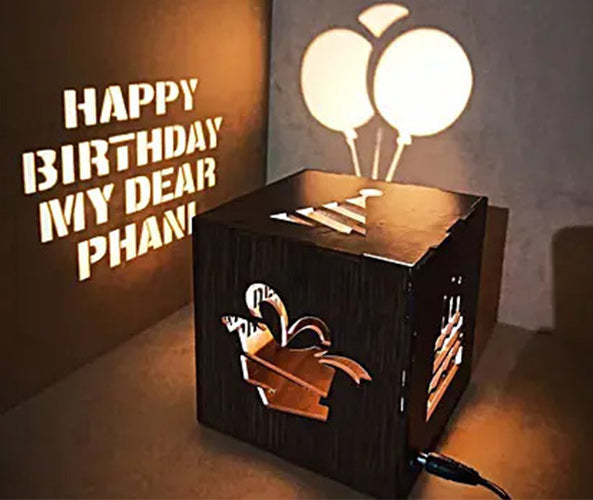 Happy Birthday Shadow Lamp