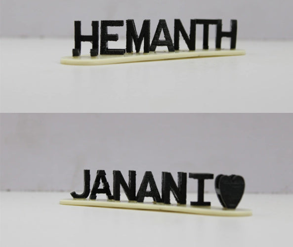 Plastic Personalized 3D Flip Couple Name