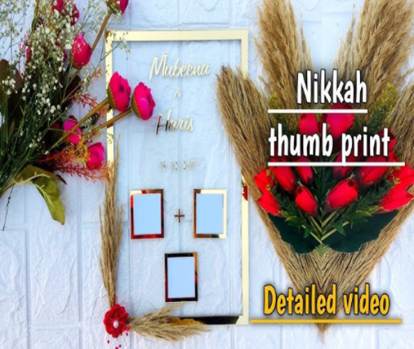 Nikkah Thumb Print Board