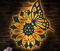 Sunflower Farmhouse Wall Art LED Light