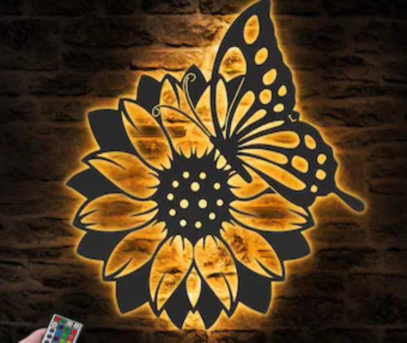 Sunflower Farmhouse Wall Art LED Light