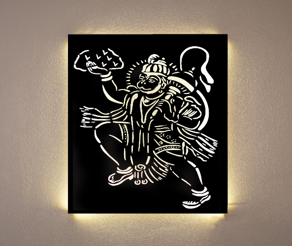 Backlit Buddha Wooden LED Wall Art