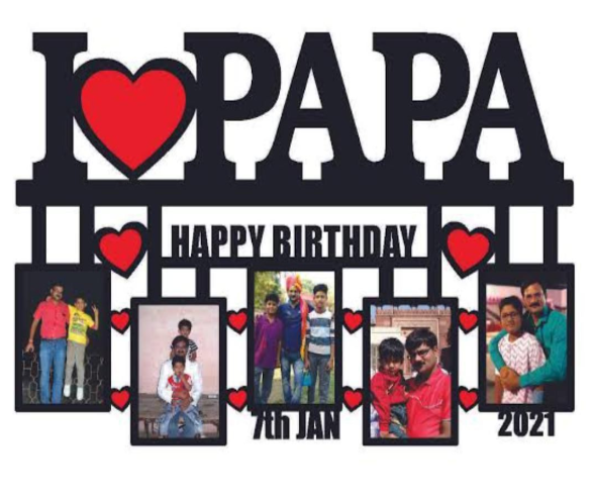 Happy Birthday Papa Wooden Frame