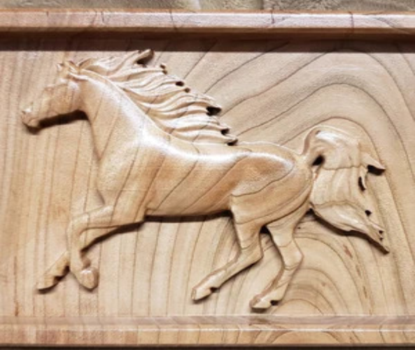 3D Carved Horse