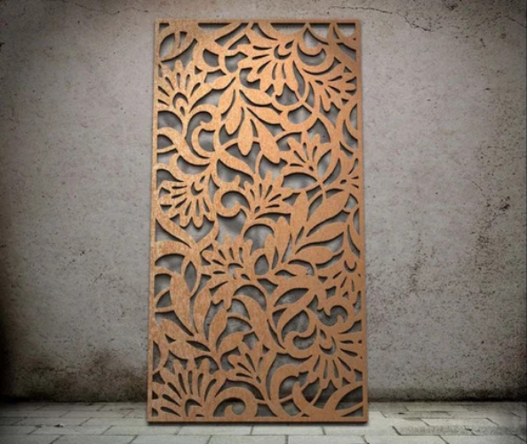 Brown MDF Jali Cutting