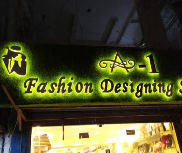 Wall Mounted Green LED Sign Board