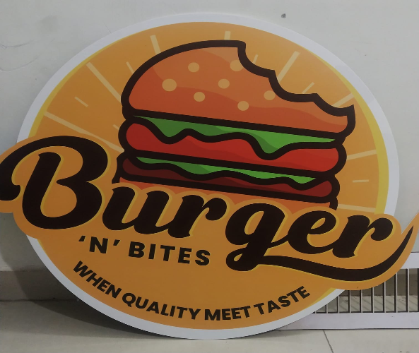 Burger Acrylic Logo