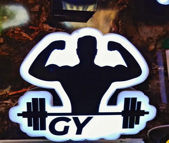 Gym Acrylic LED Sign Board