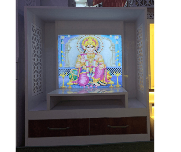 Hanuman Ji Mandir Printed on Acrylic with Storage Space