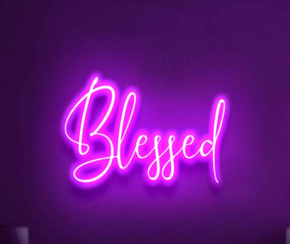 Blessed Sign Board Neon LED Lamp