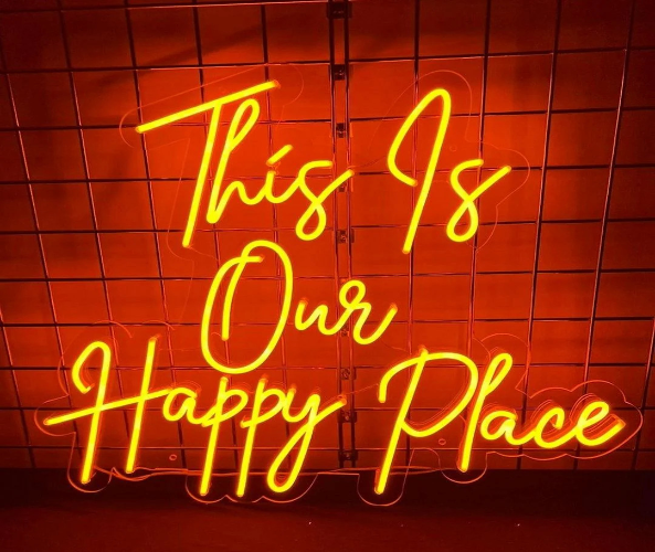 OUR HAPPY PLACE Neon Sign